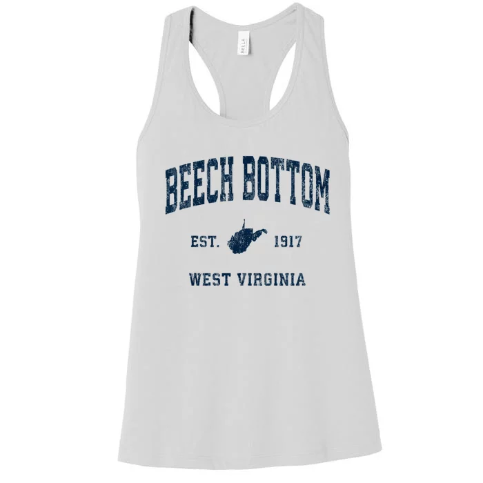 Beech Bottom West Virginia Wv Vintage Athletic Sports Women's Racerback Tank