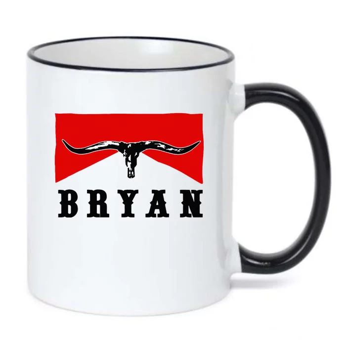 Bryan Bullhead Western Cowboy Cow Skull Black Color Changing Mug