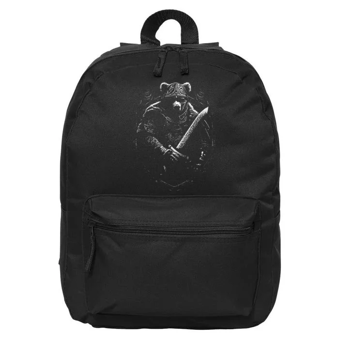 Berserker Bear Warrior Odin Norse Mythology Vikings 16 in Basic Backpack