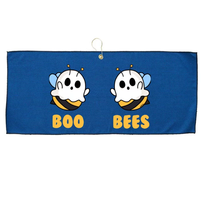 Boo Bees Wo Funny Halloween Matching Ghost Costume Large Microfiber Waffle Golf Towel