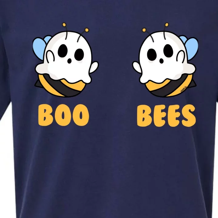 Boo Bees Wo Funny Halloween Matching Ghost Costume Sueded Cloud Jersey T-Shirt