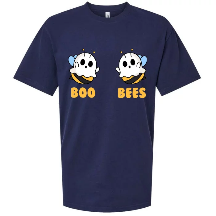 Boo Bees Wo Funny Halloween Matching Ghost Costume Sueded Cloud Jersey T-Shirt