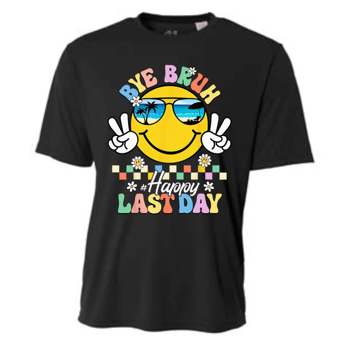 Bye Bruh We Out Happy Last Day of School Teacher Summer Cooling Performance Crew T-Shirt