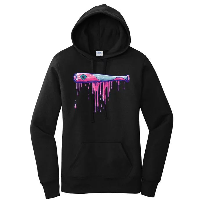 Baseball Bat With Sprinkles Drip Women's Pullover Hoodie