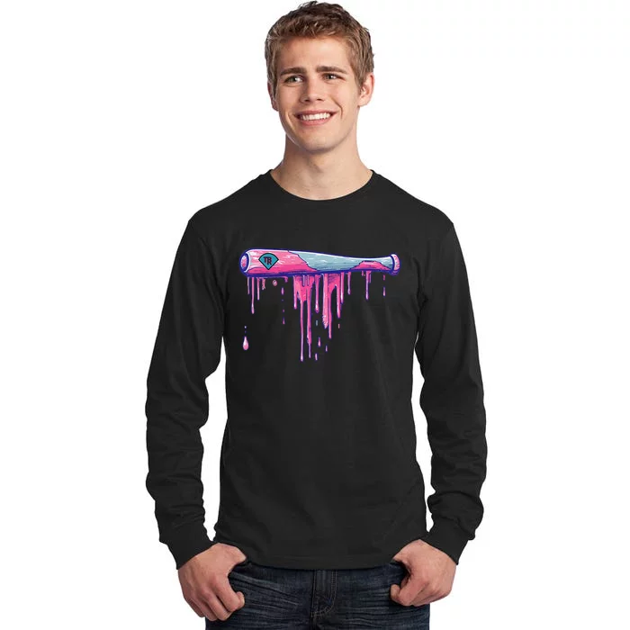 Baseball Bat With Sprinkles Drip Tall Long Sleeve T-Shirt