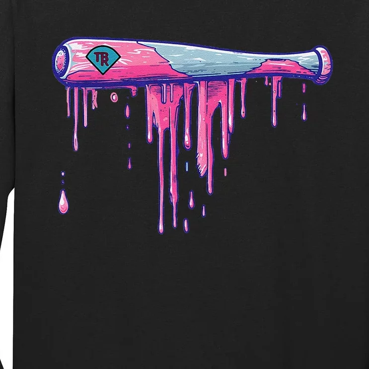 Baseball Bat With Sprinkles Drip Tall Long Sleeve T-Shirt