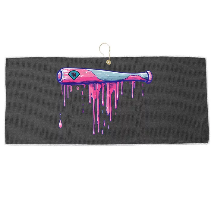 Baseball Bat With Sprinkles Drip Large Microfiber Waffle Golf Towel