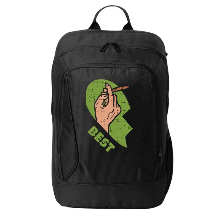 Best Buds Weed Matching Couple Joint Stoner Friends City Backpack