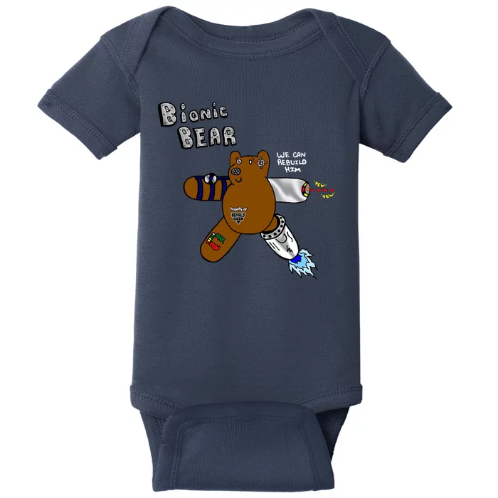 Bionic Bear We Can Rebuilt Him Baby Bodysuit