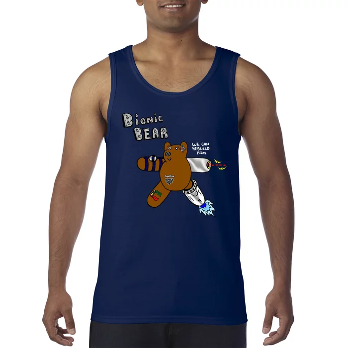 Bionic Bear We Can Rebuilt Him Tank Top