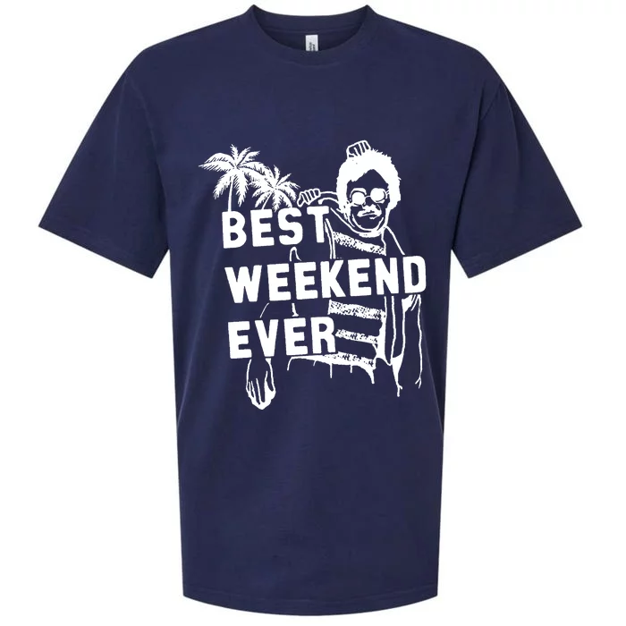 Bernies Best Weekend Ever Cool Beer Drinking Sueded Cloud Jersey T-Shirt