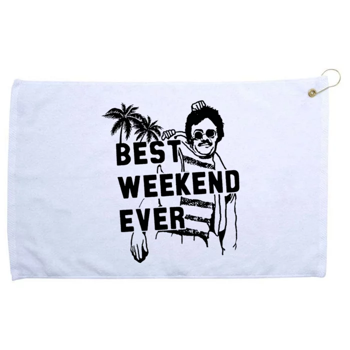 Bernies Best Weekend Ever Cool Beer Drinking Grommeted Golf Towel