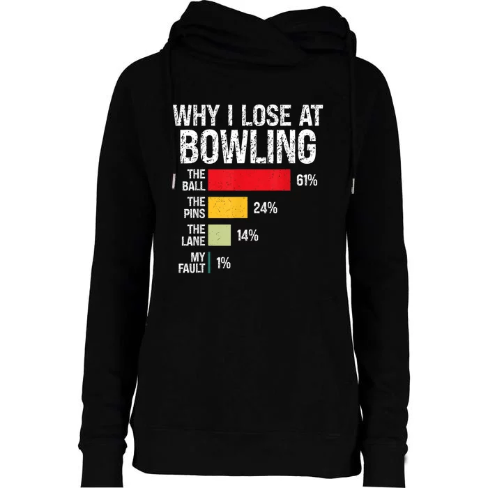 Bowling Bowler Women Funny Bowling Player Lover Team Pun Womens Funnel Neck Pullover Hood