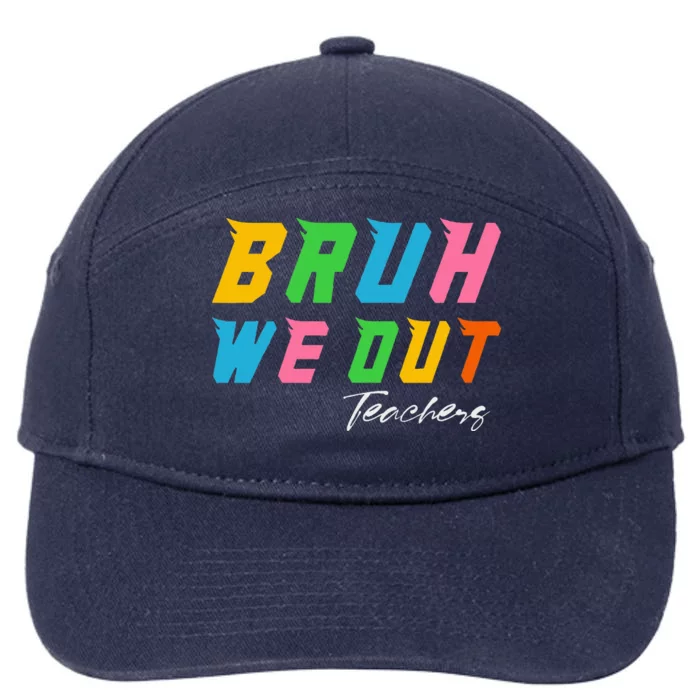 Bye Bruh We Out End Of School 7-Panel Snapback Hat