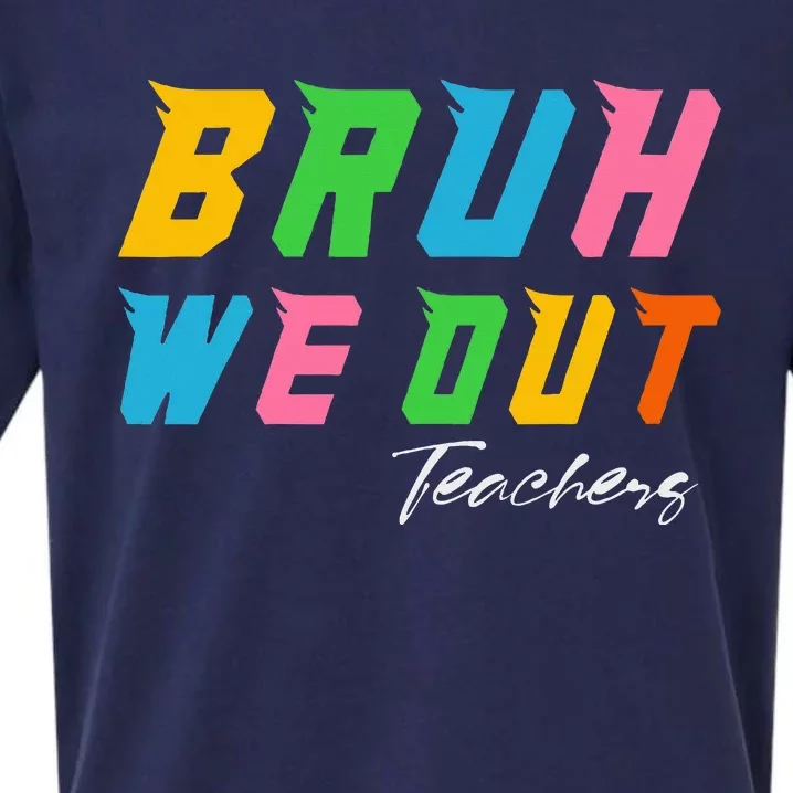 Bye Bruh We Out End Of School Sueded Cloud Jersey T-Shirt