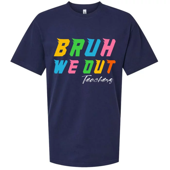 Bye Bruh We Out End Of School Sueded Cloud Jersey T-Shirt