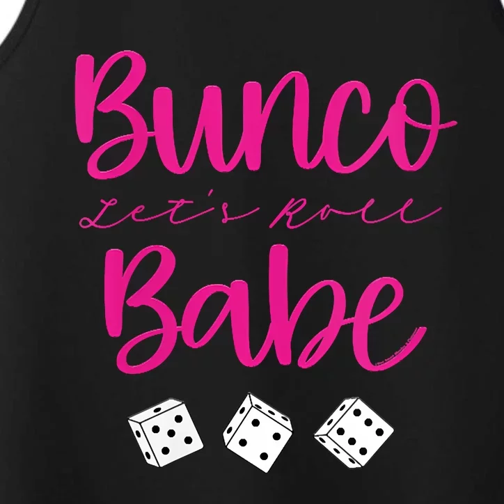 Bunco Babe Womens Funny Sarcastic Humor Performance Tank