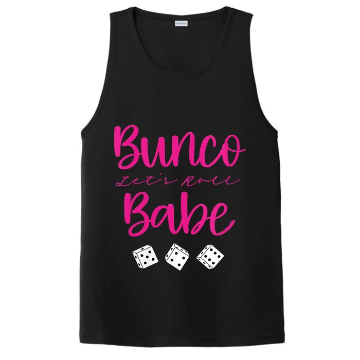 Bunco Babe Womens Funny Sarcastic Humor Performance Tank