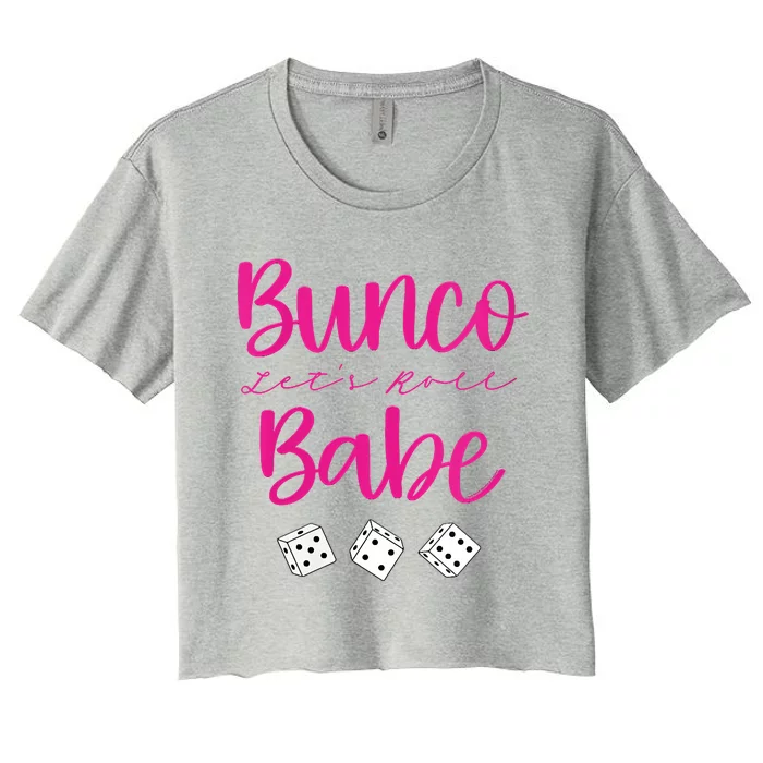 Bunco Babe Womens Funny Sarcastic Humor Women's Crop Top Tee