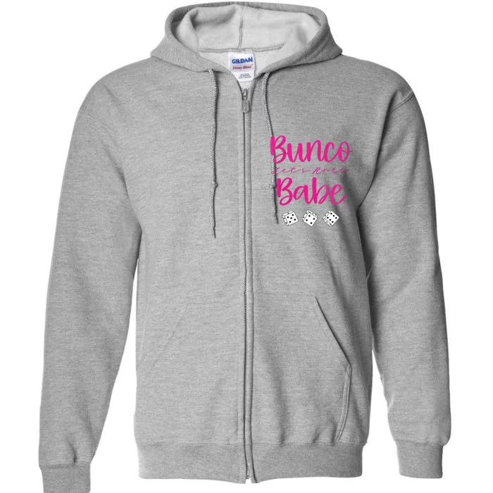 Bunco Babe Womens Funny Sarcastic Humor Full Zip Hoodie