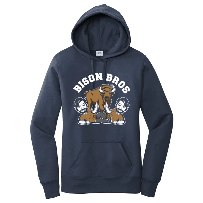 Bison Bro Wildlife Animal American Bison Funny Gift Women's Pullover Hoodie