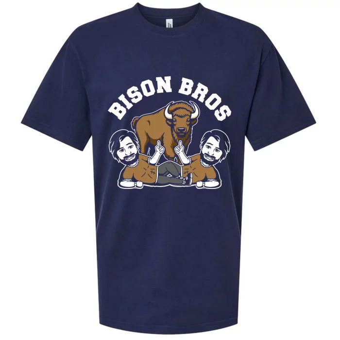 Bison Bro Wildlife Animal American Bison Funny Gift Sueded Cloud Jersey T-Shirt