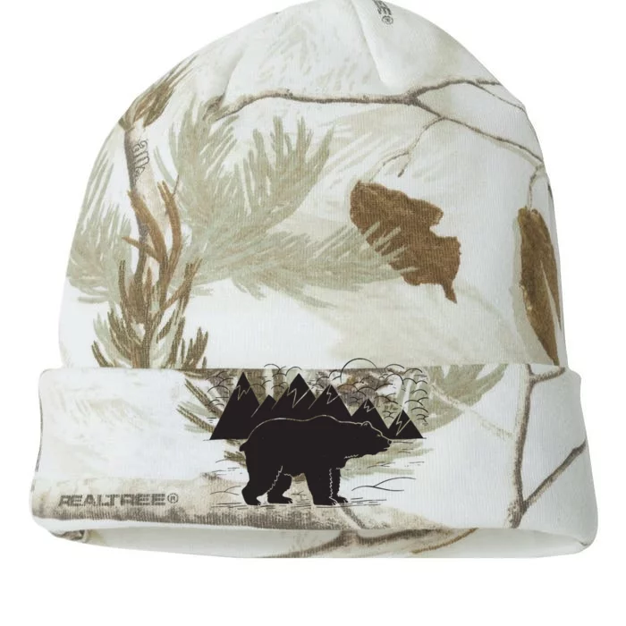 Black Bear Wildlife Animal Wilderness Graphic Kati - 12in Camo Beanie