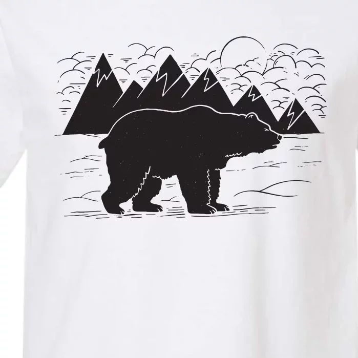 Black Bear Wildlife Animal Wilderness Graphic Garment-Dyed Heavyweight T-Shirt