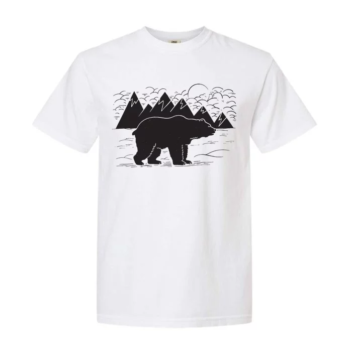 Black Bear Wildlife Animal Wilderness Graphic Garment-Dyed Heavyweight T-Shirt