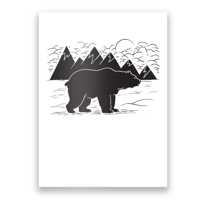 Black Bear Wildlife Animal Wilderness Graphic Poster