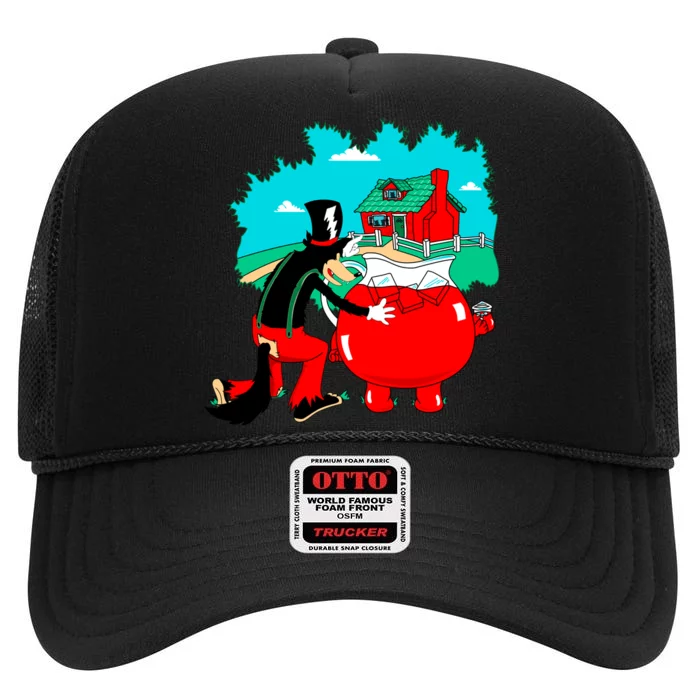 Big Bad Wolf Kool Aid High Crown Mesh Trucker Hat