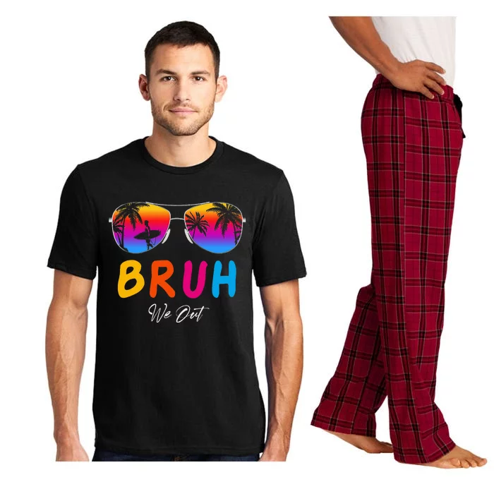 Bye Bruh We Out End Of School Rainbow Pajama Set