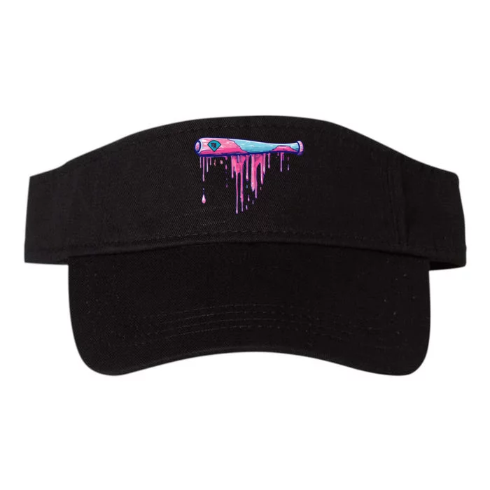 Baseball Bat With Sprinkles Drip Gift Valucap Bio-Washed Visor