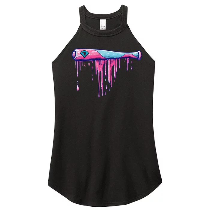 Baseball Bat With Sprinkles Drip Gift Women’s Perfect Tri Rocker Tank