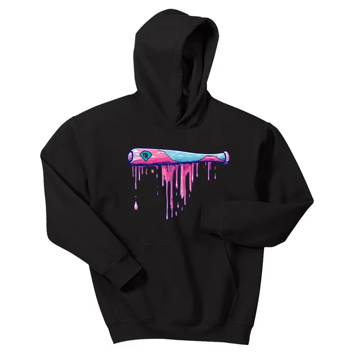 Baseball Bat With Sprinkles Drip Gift Kids Hoodie