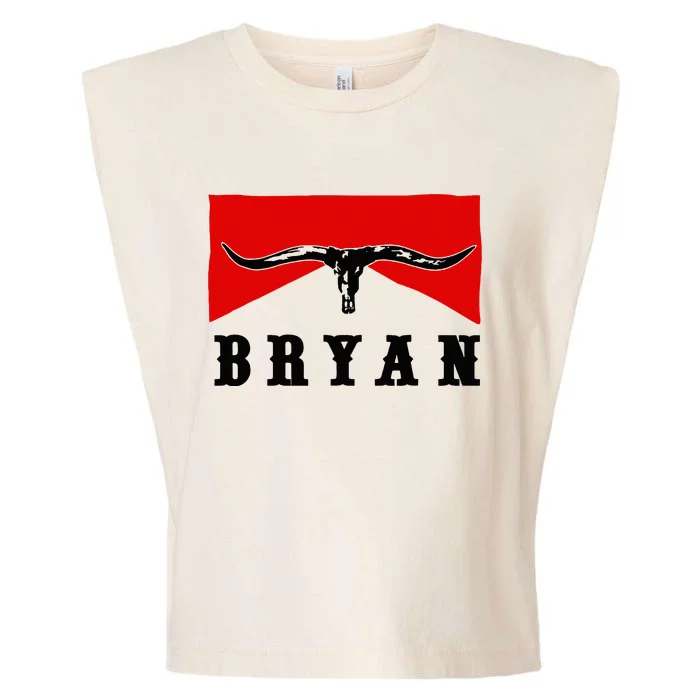 Bryan Bullhead Western Cowboy Cow Skull Garment-Dyed Women's Muscle Tee