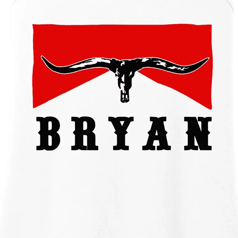 Bryan Bullhead Western Cowboy Cow Skull Ladies Essential Tank