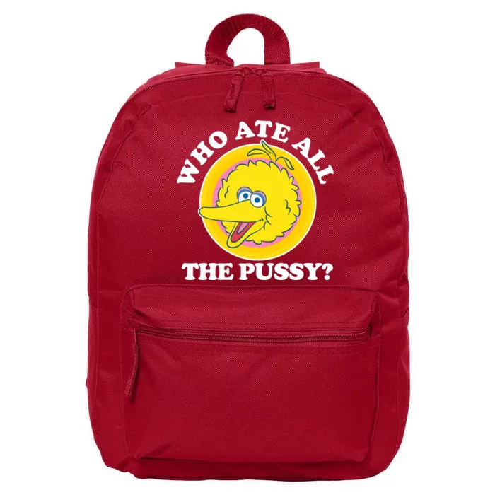 Who Ate All The Pussy Bird 16 in Basic Backpack