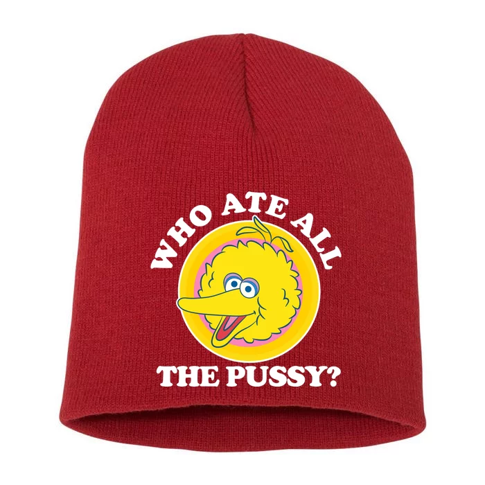 Who Ate All The Pussy Bird Short Acrylic Beanie