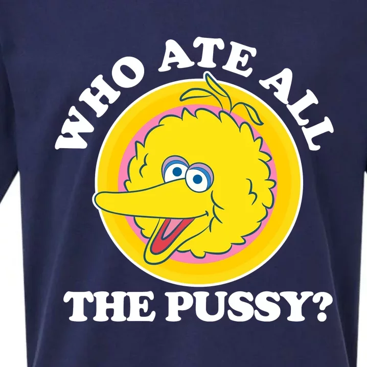 Who Ate All The Pussy Bird Sueded Cloud Jersey T-Shirt