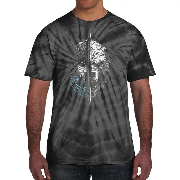 Berserker Bear Warrior Odin Runes Nordic Compass Tie-Dye T-Shirt