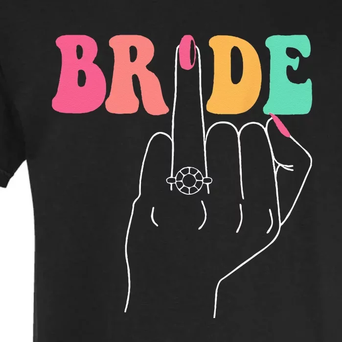 Bride Bridesmaid Wedding Shower Groovy Bachelorette Matching Garment-Dyed Heavyweight T-Shirt