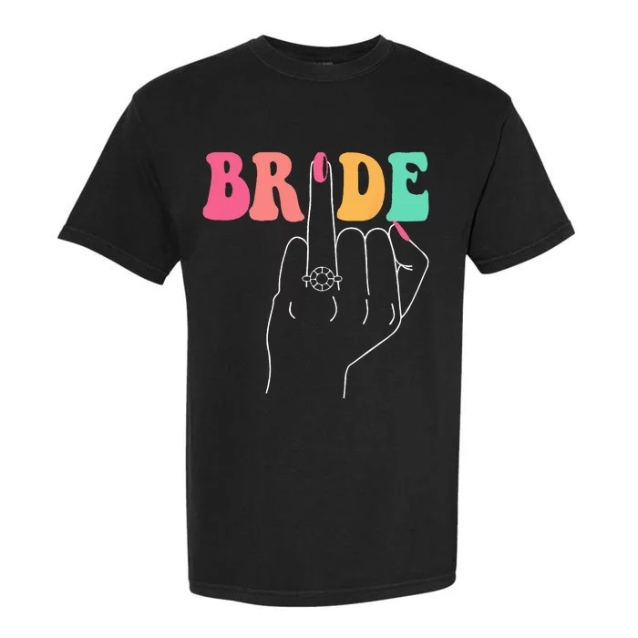 Bride Bridesmaid Wedding Shower Groovy Bachelorette Matching Garment-Dyed Heavyweight T-Shirt