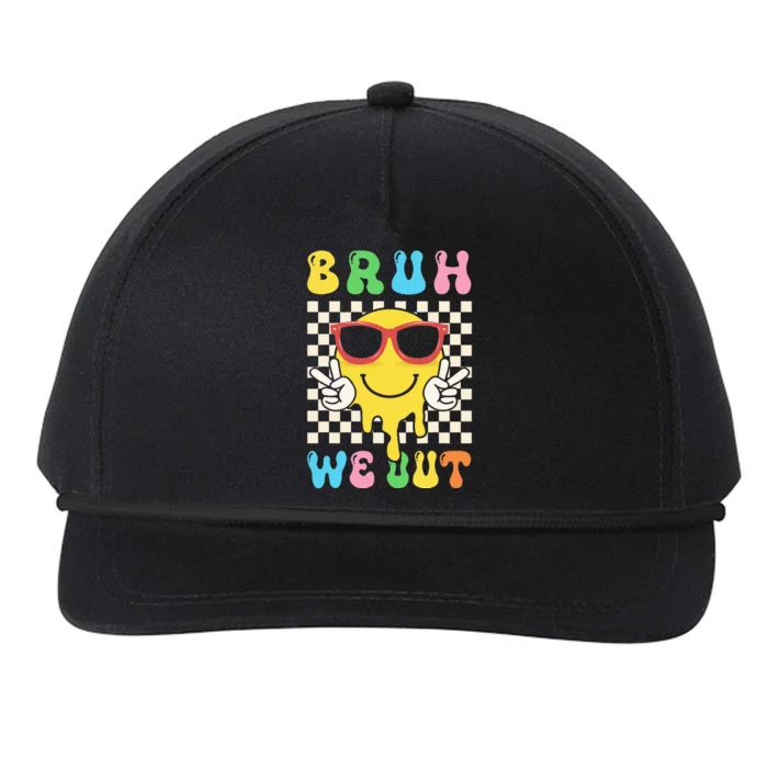 Bye Bruh We Out End Of School Retro Rainbow Sunglasses Snapback Five-Panel Rope Hat