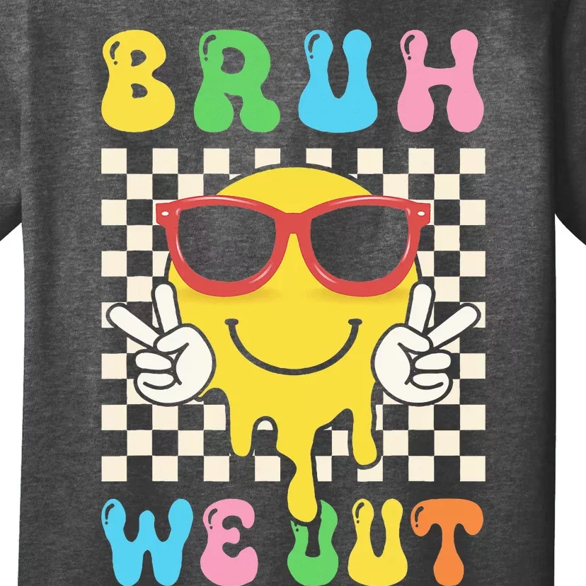 Bye Bruh We Out End Of School Retro Rainbow Sunglasses T-Shirt