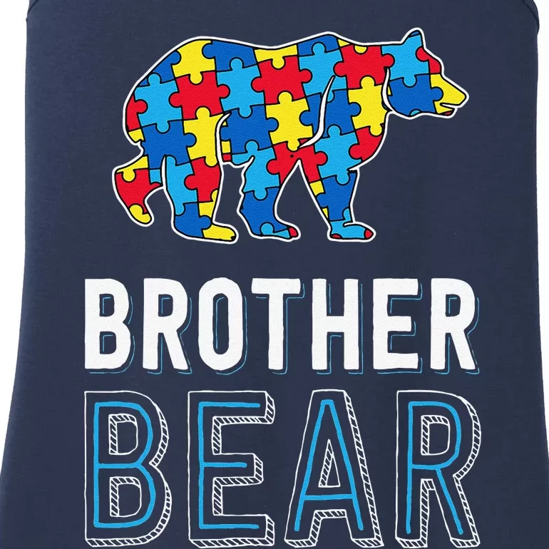 Brother Bear World Autism Awareness Day Family Puzzle Piece Ladies Essential Tank