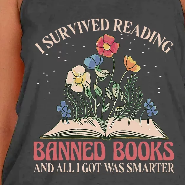 Banned Books Week Bookworm Banned Books Reader Women's Knotted Racerback Tank