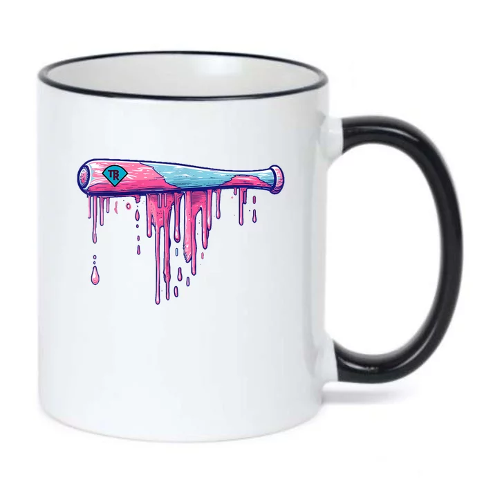 Baseball Bat With Sprinkles Drip Black Color Changing Mug