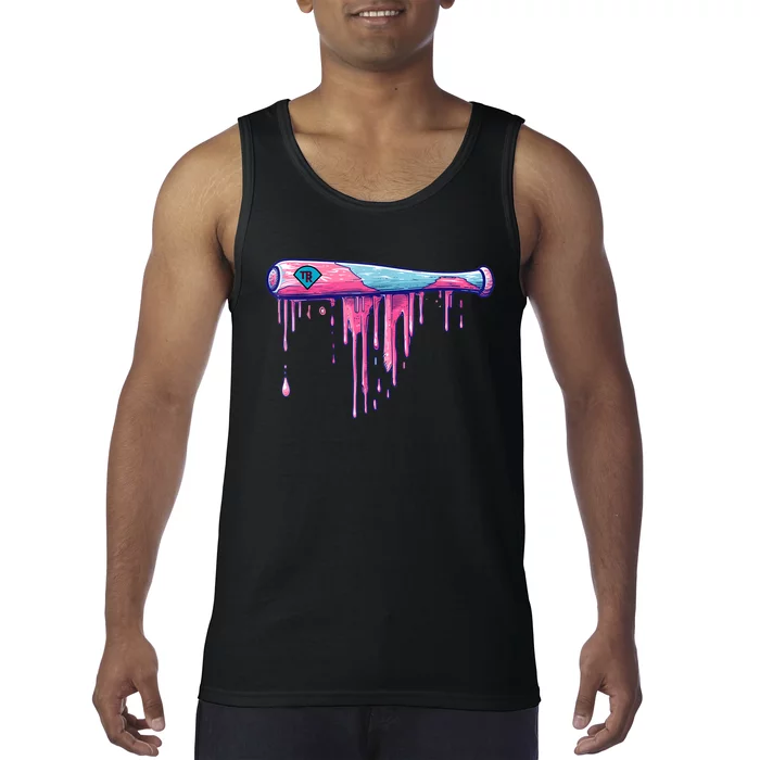 Baseball Bat With Sprinkles Drip Tank Top