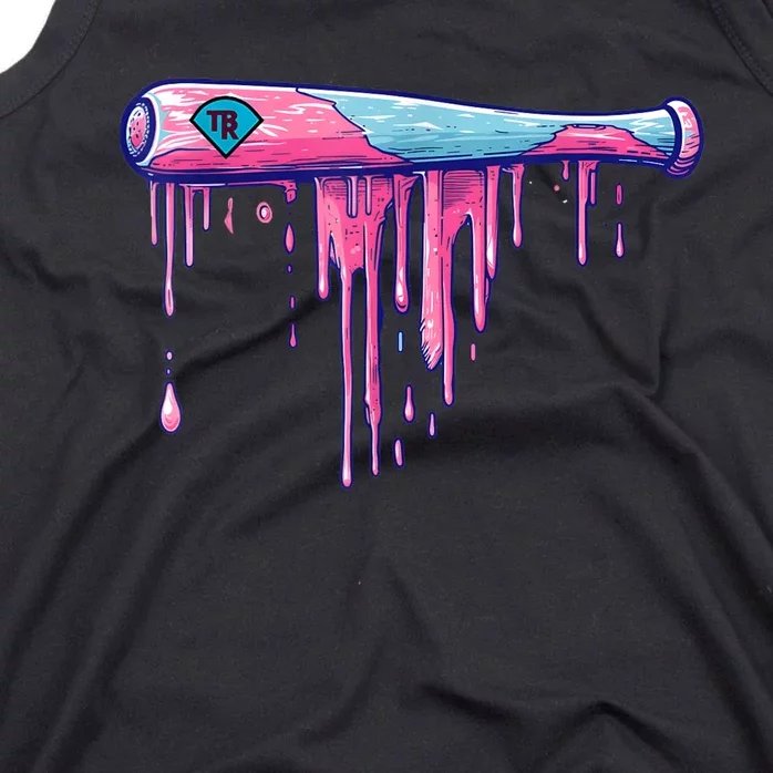 Baseball Bat With Sprinkles Drip Tank Top